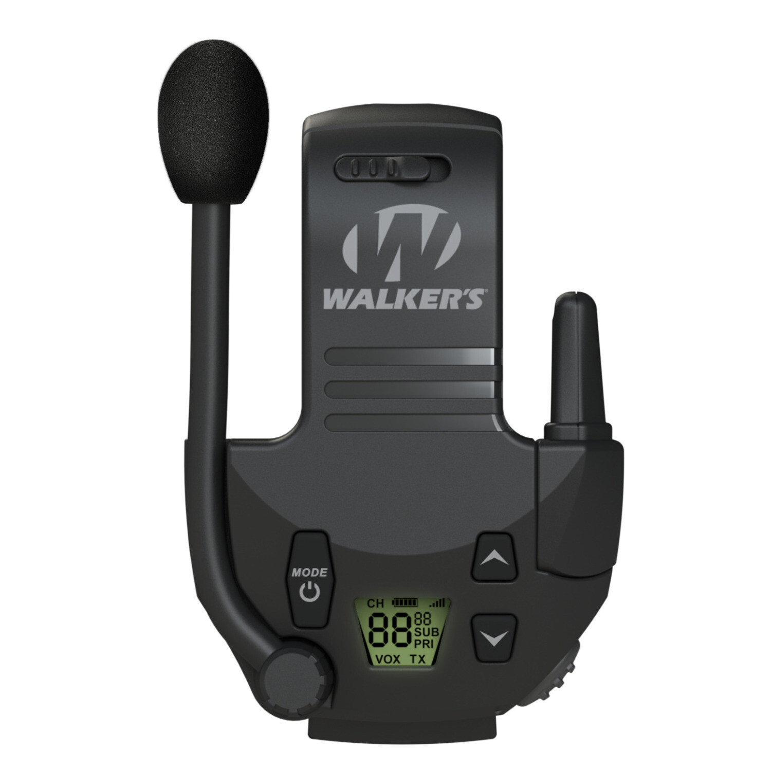 Walker's Tactical Hunting Walkie Talkie Integrates with Razor Muffs 2 Mile Range