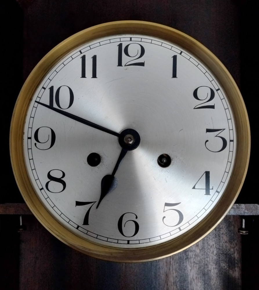 Junghans Vintage RA Pendulum German Wall Clock Oak Case