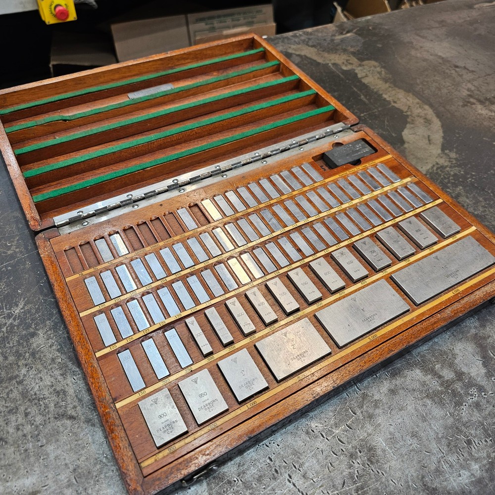 Dearborn Ellstrom .100-4" Steel Rectangular Gage Blocks Missing Wear Blocks