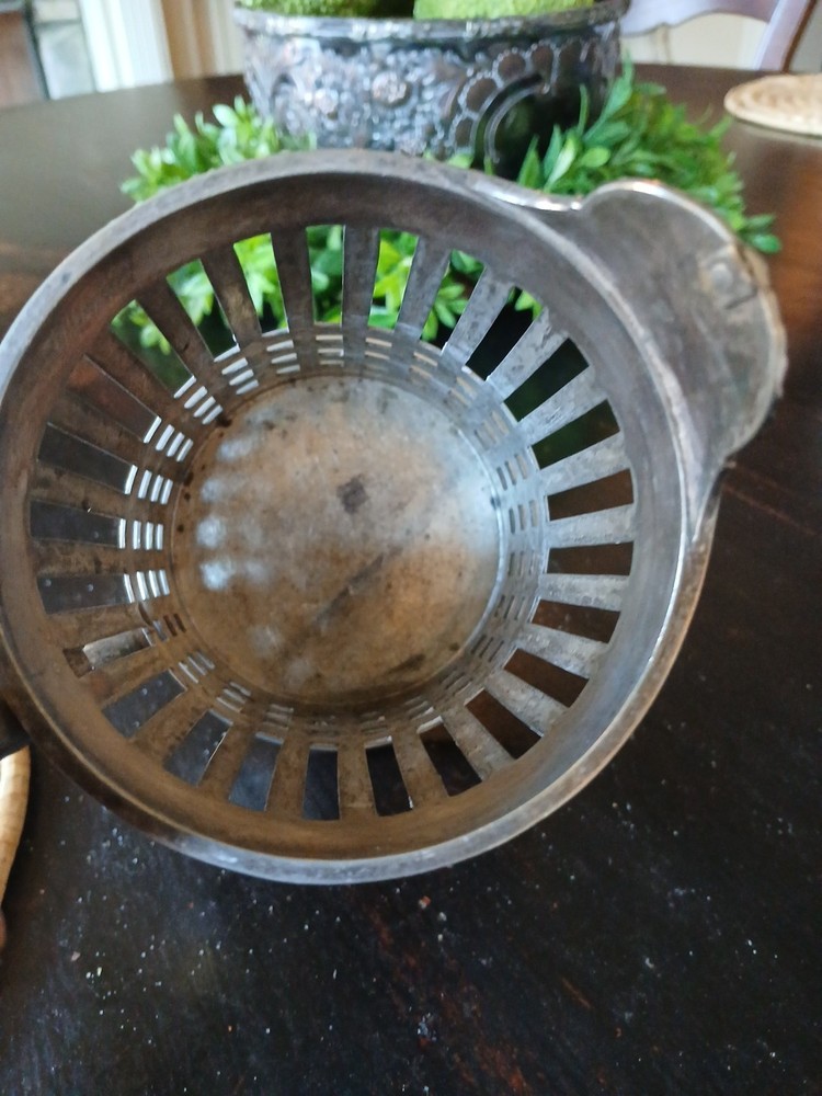 Heavy VINTAGE Silver Metal Ware CUP HOLDER 2 Pints