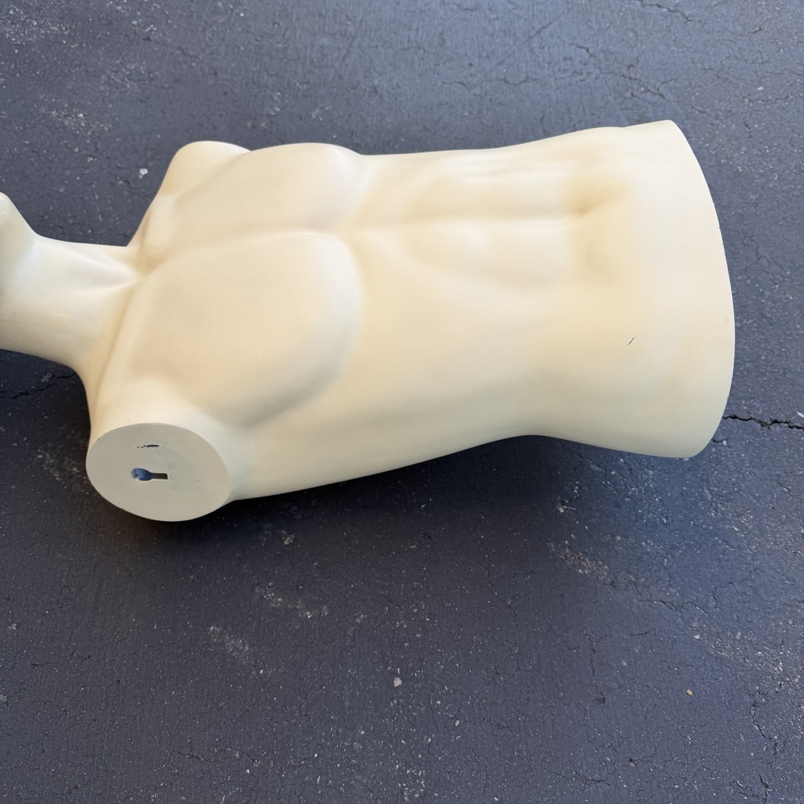 Lady Lulu Vintage Mannequin Torso Head Male Man Muscle Blue Spike Hair Smiling