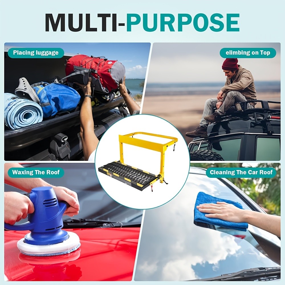 Adjustable Folding Tire Step for Truck Upgraded, SUV RV Heavy Duty Wheel Step