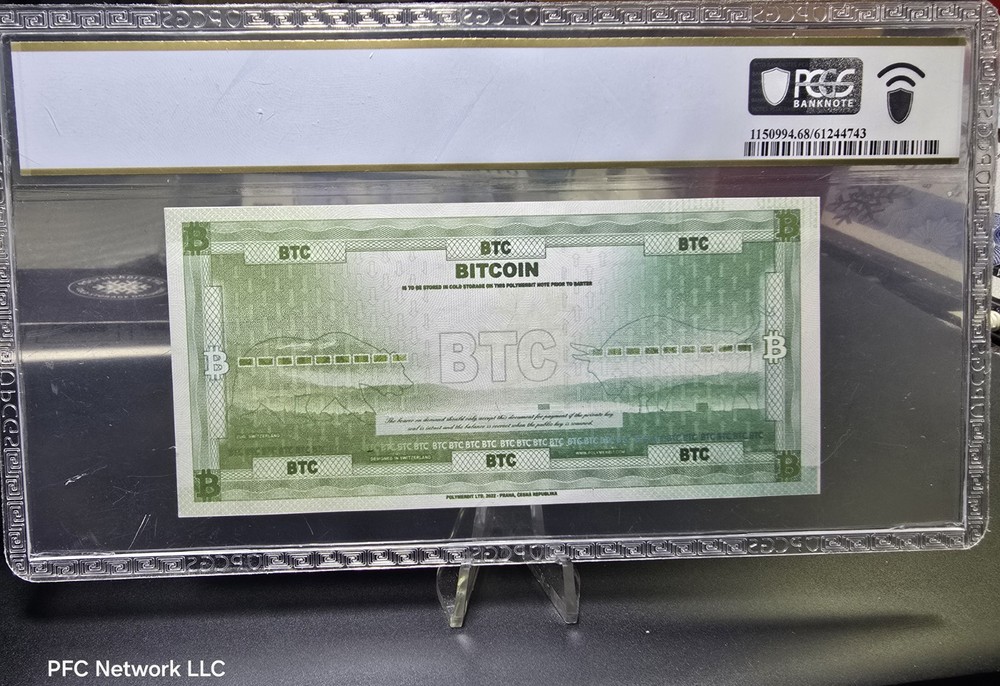 2022 Polymerbit Note Crypto Valley Note Unfunded PCGS 68 PPQ