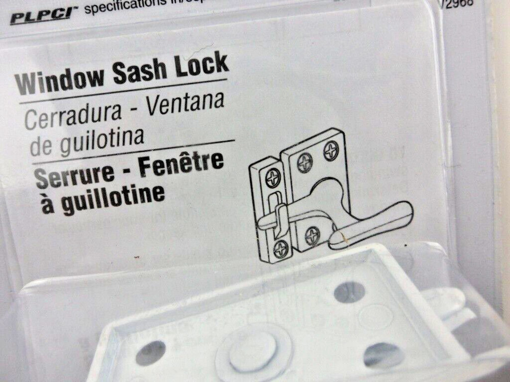 DEFENDER SECURITY Window Sash Lock White U-9936