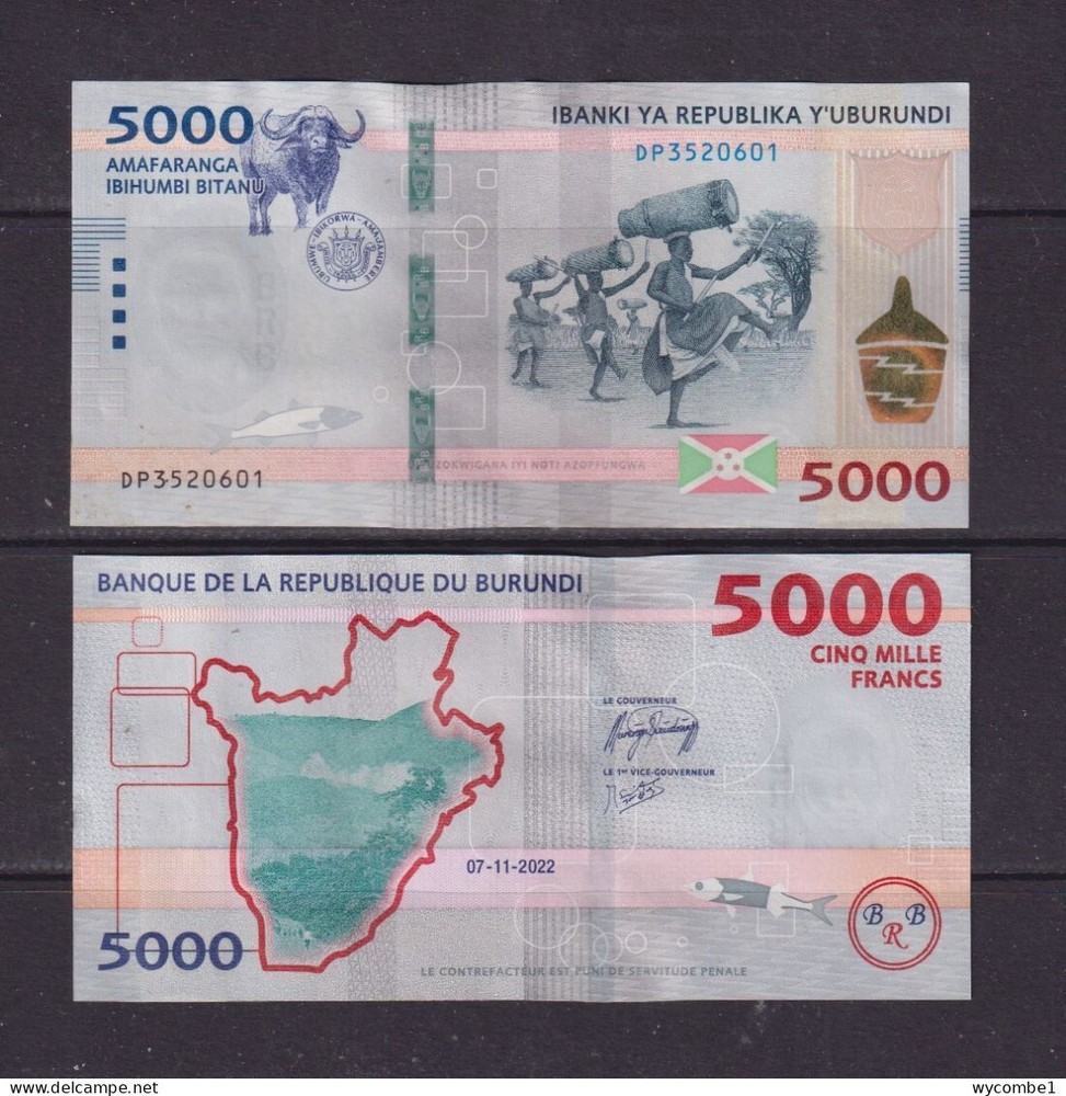 BURUNDI - 2022 5000 Francs UNC Banknote