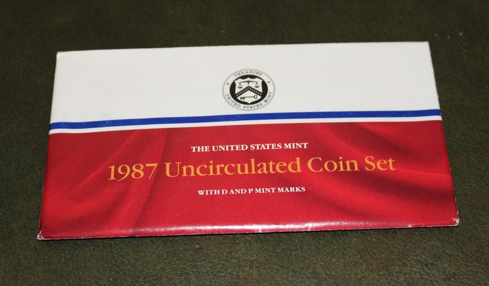 1987 Uncirculated US Mint Envelope Only (No Coins)