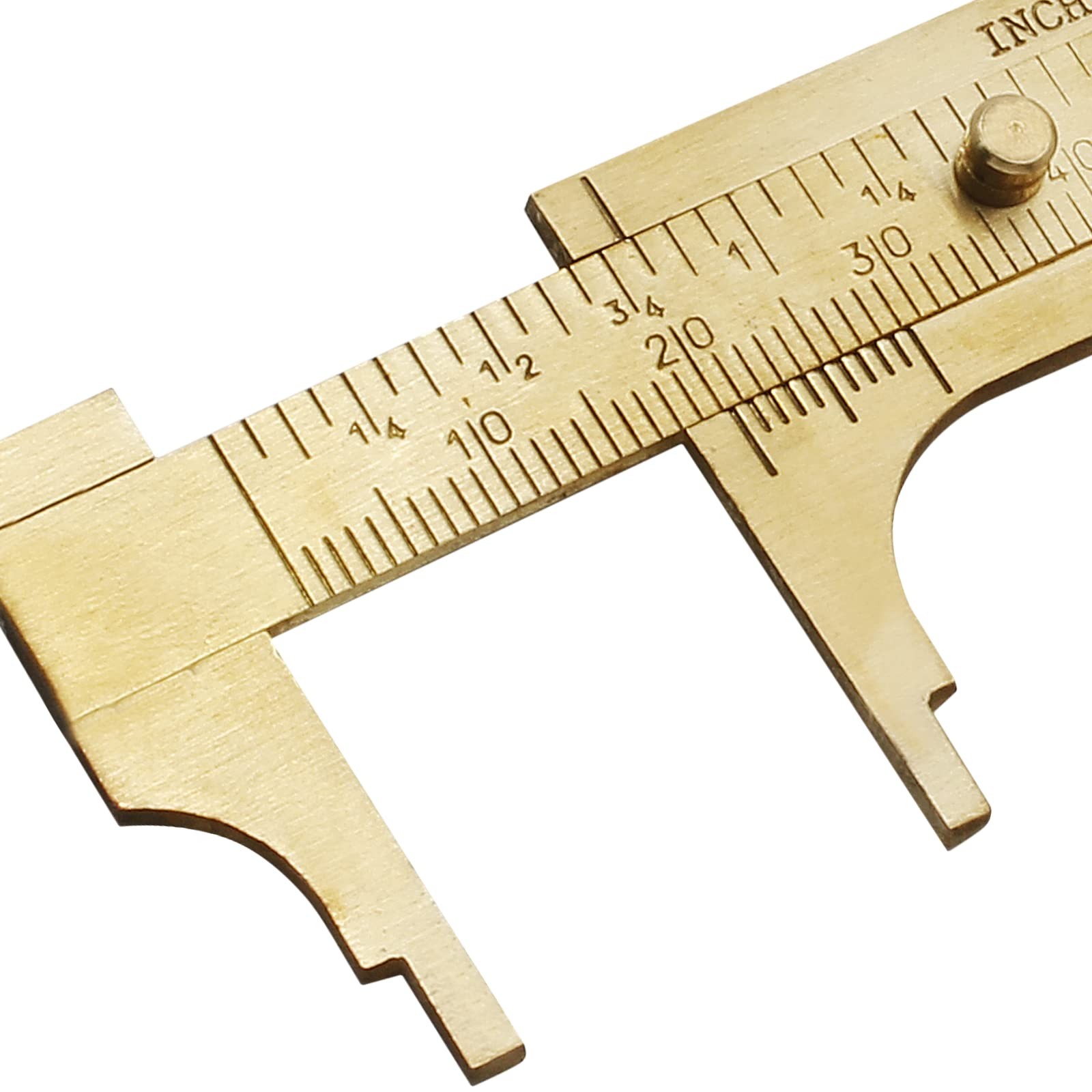 Brass Pocket Vernier Caliper Ruler, Sliding Gauge Mini Vernier Caliper Double...