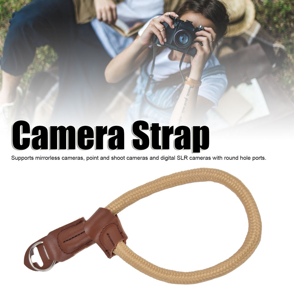 Khaki Adjustable Camera Hand Wrist Strap For Digital SLR Camera Quick