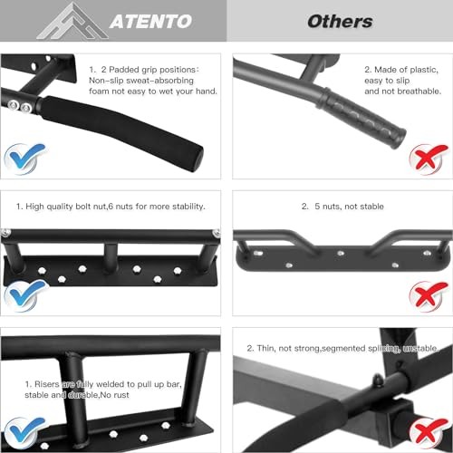 Pull Up Bar, Chin Up Bars Ceiling Mount, Workout for C.Doorway Pull up bar