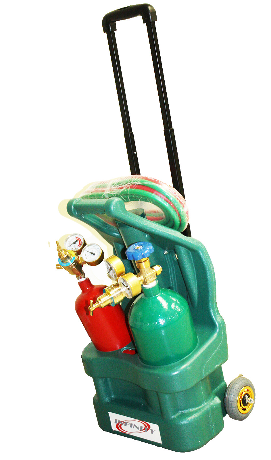 HVAC Brazing Welding Cutting Torch Kit w/Oxygen Acetylene Tanks Regulator & TOTE