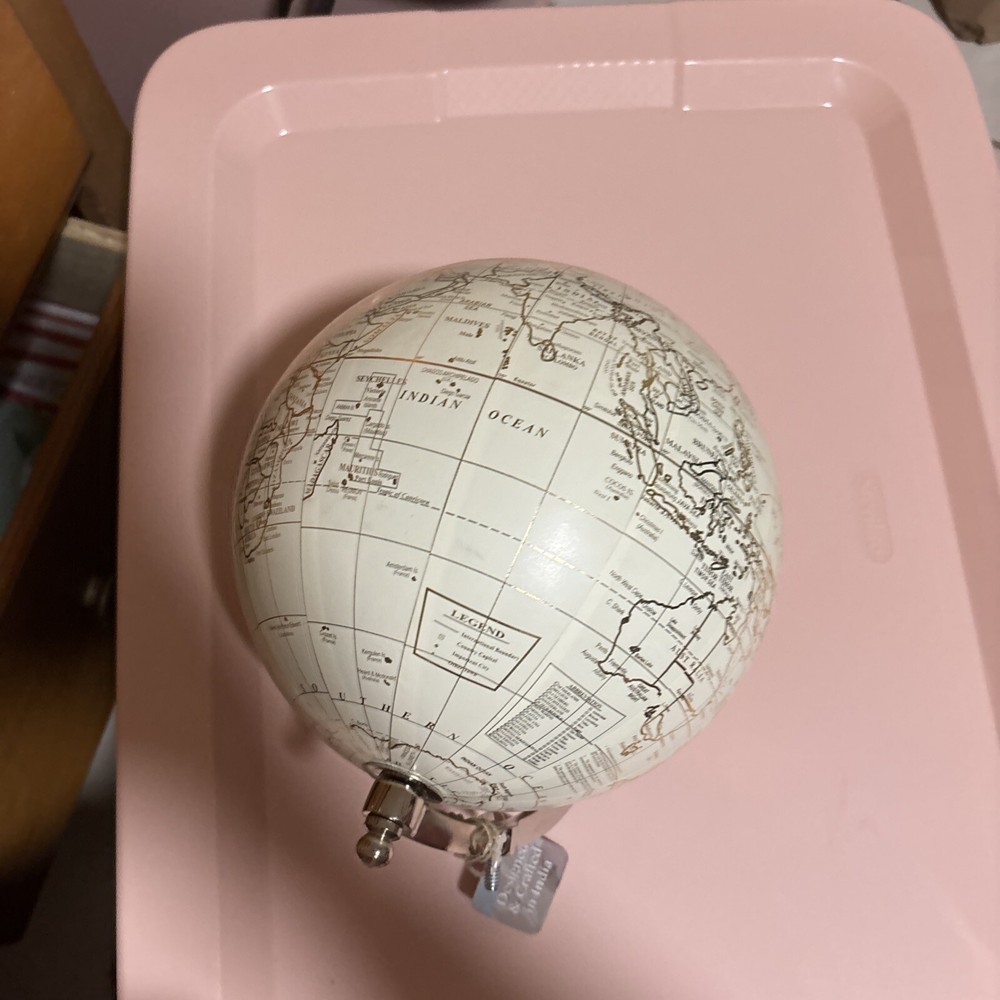 World Map Globe Ornament Table Top Globe Missing Stand