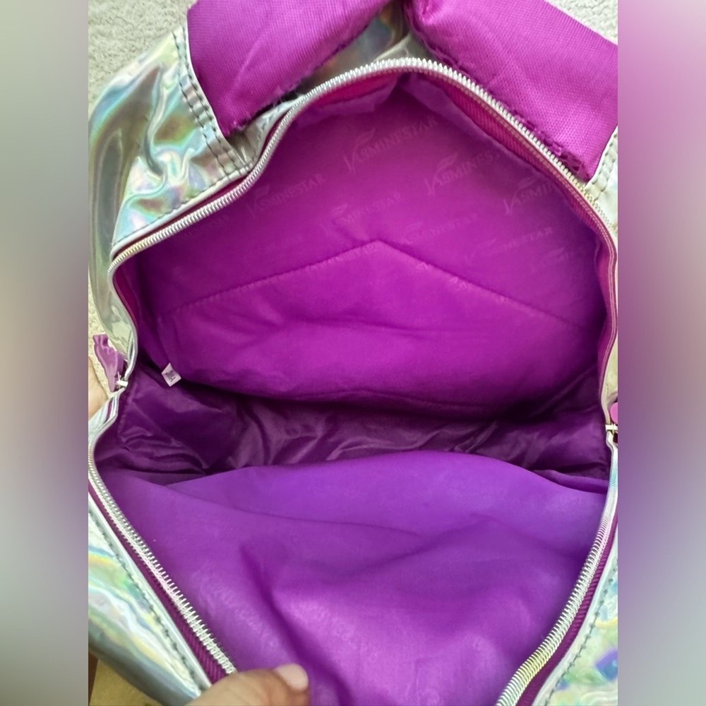 Unicorn Sequin Kids Backpack - Purple and Silver