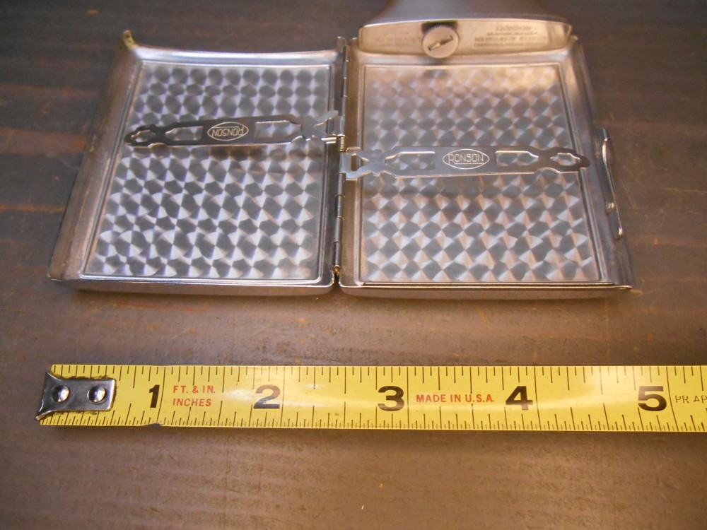 Ronson Mastercase Etched Silver Tone Cigarette Lighter Monogram RJD