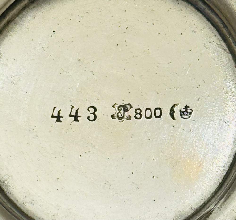 Antique Decorative German .800 Grade Silver Beaker, Circa 1900