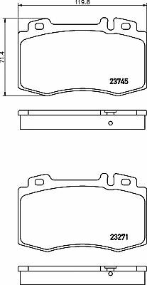 MINTEX Front Axle BRAKE PADS + SENSORS for MERCEDES E-Class E350 CGI 2007-2008