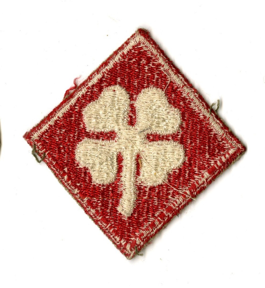 Fourth Army White Back Patch WWII Vintage Pearl Harbor Pacific Training