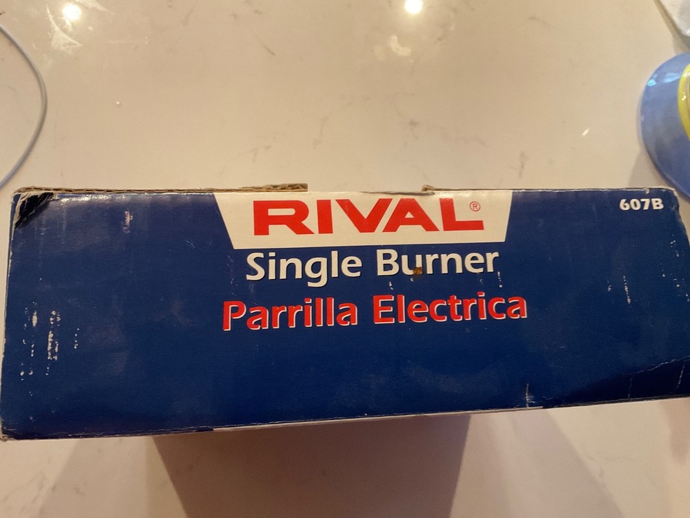 Vintage RIVAL Single Burner Model 607B Black &Stainless 3 Settings Tested