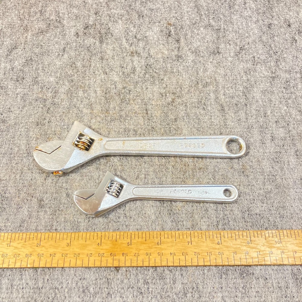 Adjustable Wrench 2 Pc Heavy Duty 8" & 6"