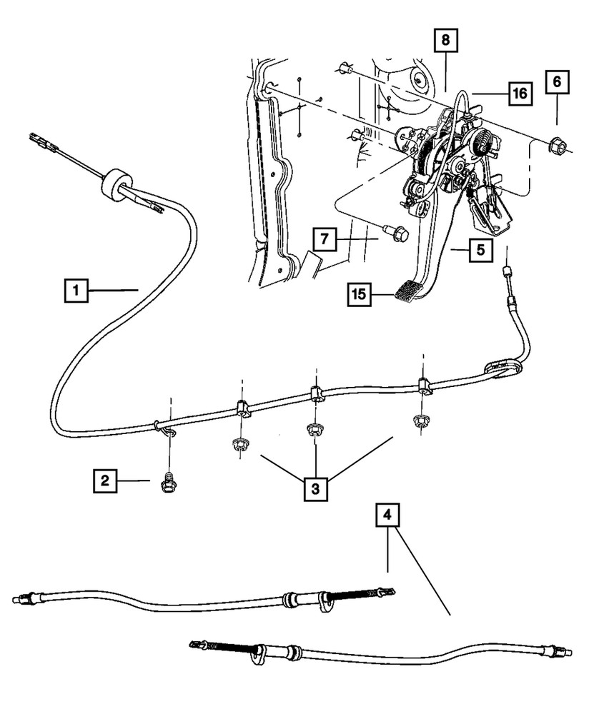Genuine Mopar Parking Brake Cable 5290824AB