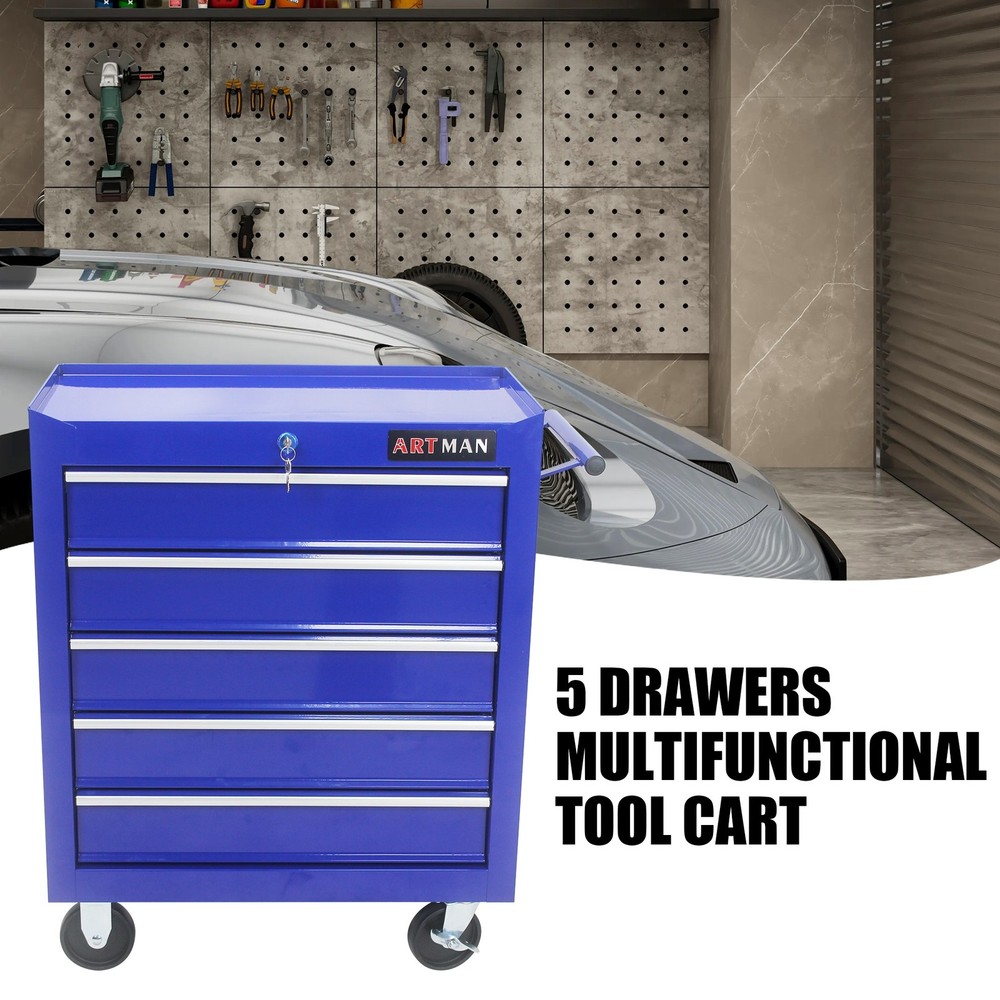 5 Drawer Tool Chest,Tool Storage Cabinet for Garage Workshop with Locking System