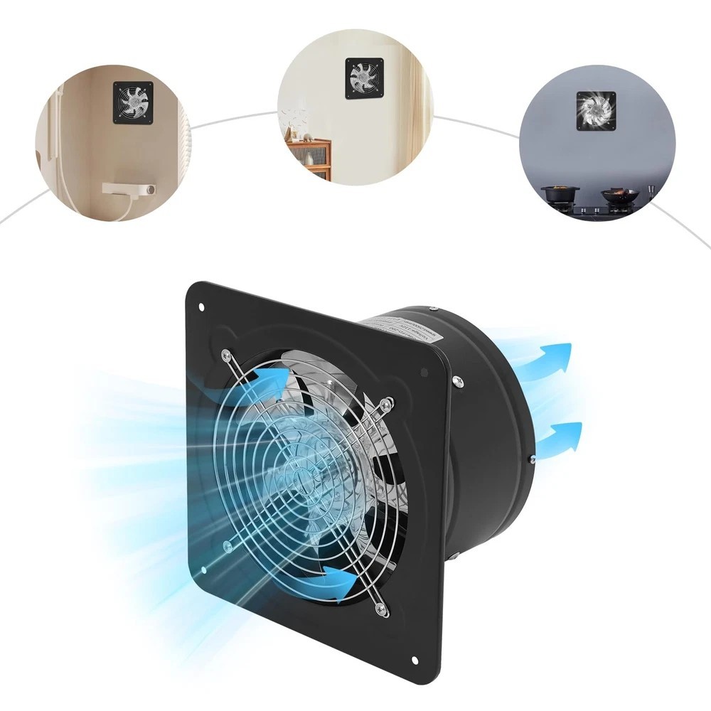 8'' Explosion Proof Exhaust Fan, 80W 500CFM Industrial Axial Flow Fan Utility