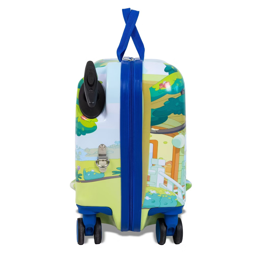 Bluey Checked Hardside Ride on Luggage - Bluey
