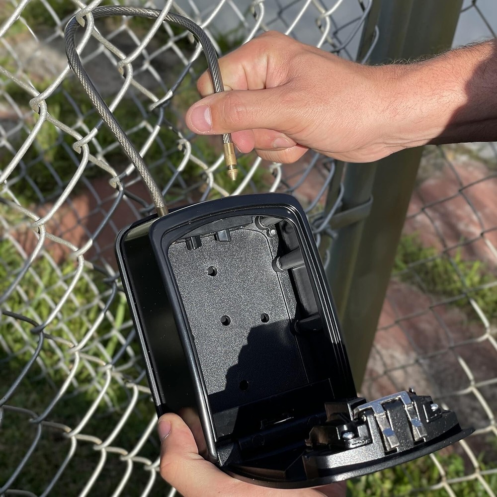 Versatile Key Storage Solution: Removable Cable Shackle Lockbox for All Settings