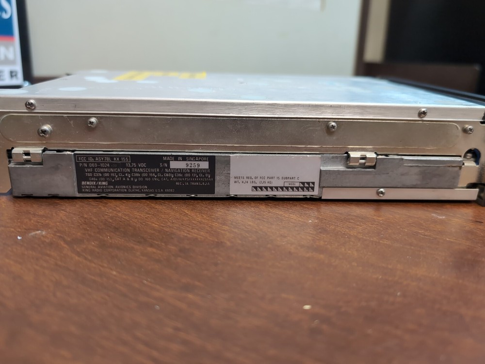 Bendix King KX 155 TSO NAV/COM with Tray
