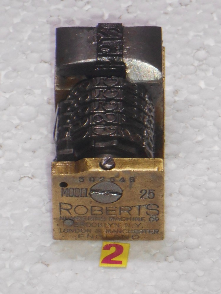 Roberts Reverse letterpress numbering machine | 2