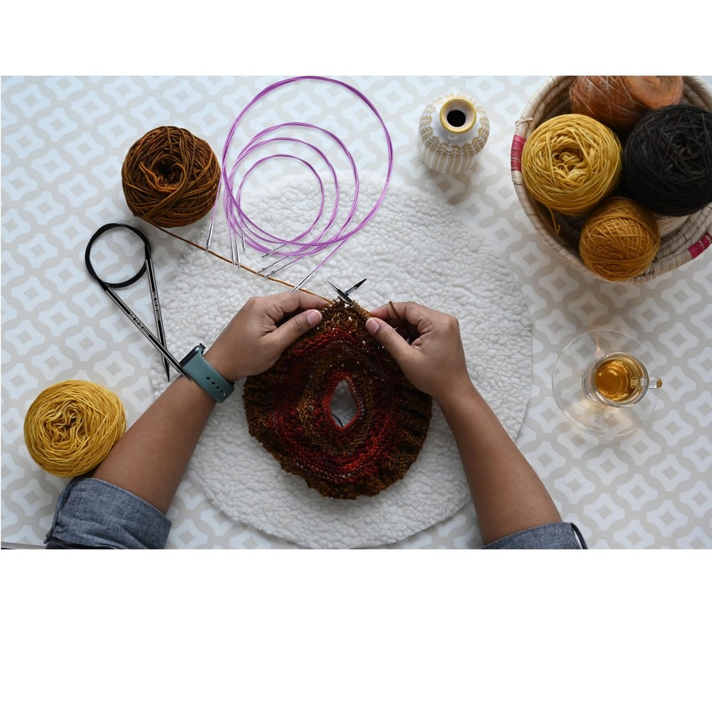 Interchangeable Circular Knitting Needles Set, with Assorted Circular Knittin...