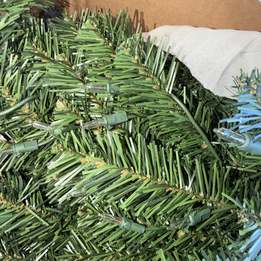 6.5' Slim Spruce Tree with Clear Lights, Pre-Lit, NWT