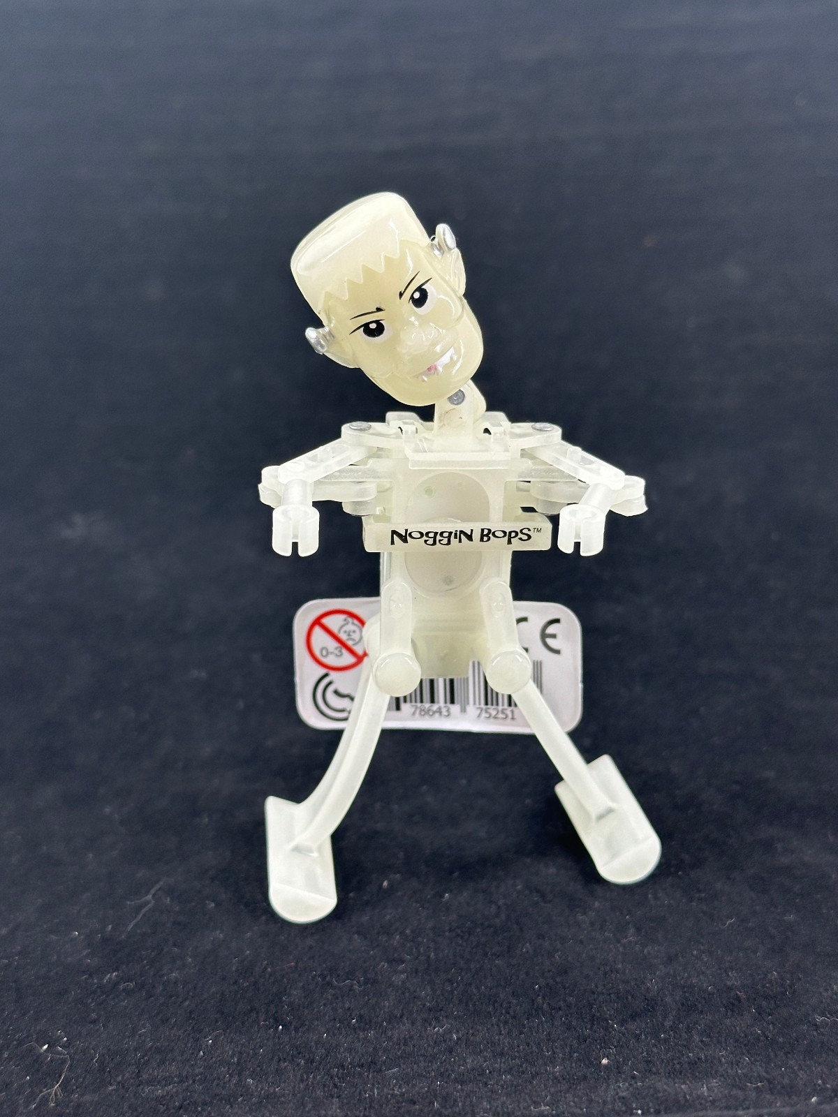 GLOW in the dark FRANKENSTEIN Noggin Bops Dancing Z-Wind-Up Toy TOMY