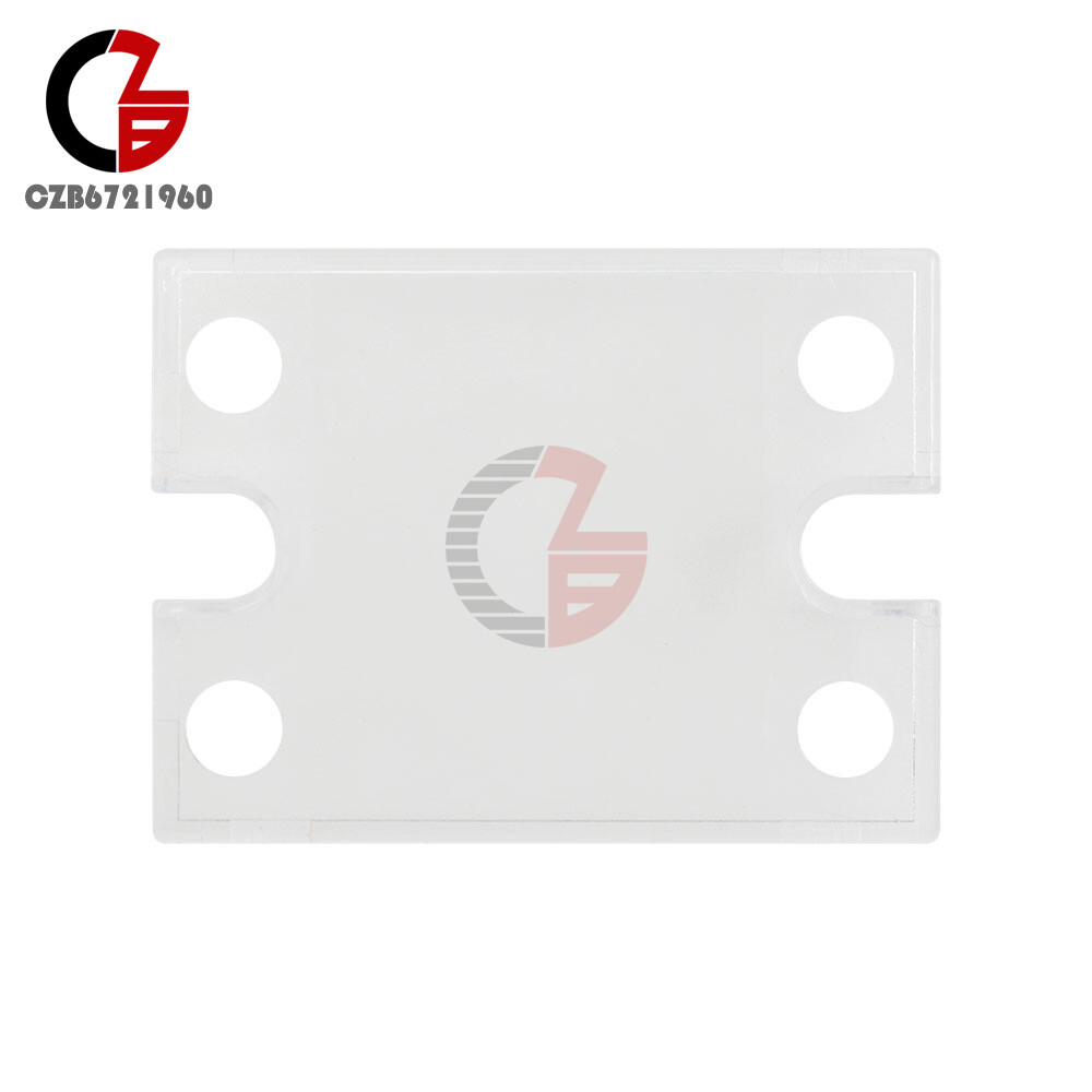 2PCS Transparent Clear Hard Plastic Cover for SSR Single Phase Solid State Relay