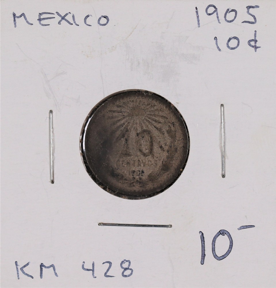 1905 Mexico 10 Centavos Coin