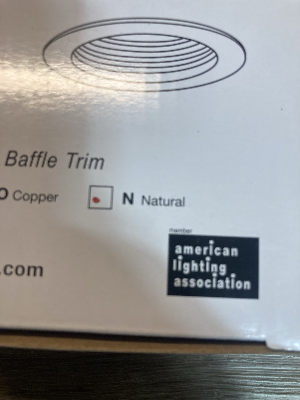 Nora Lighting NL-410N 4" Baffle Recessed Trim with Ring - Natural