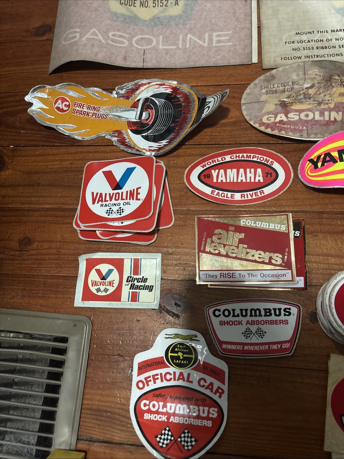 Vintage Gasoline Sticker Lot 1970s