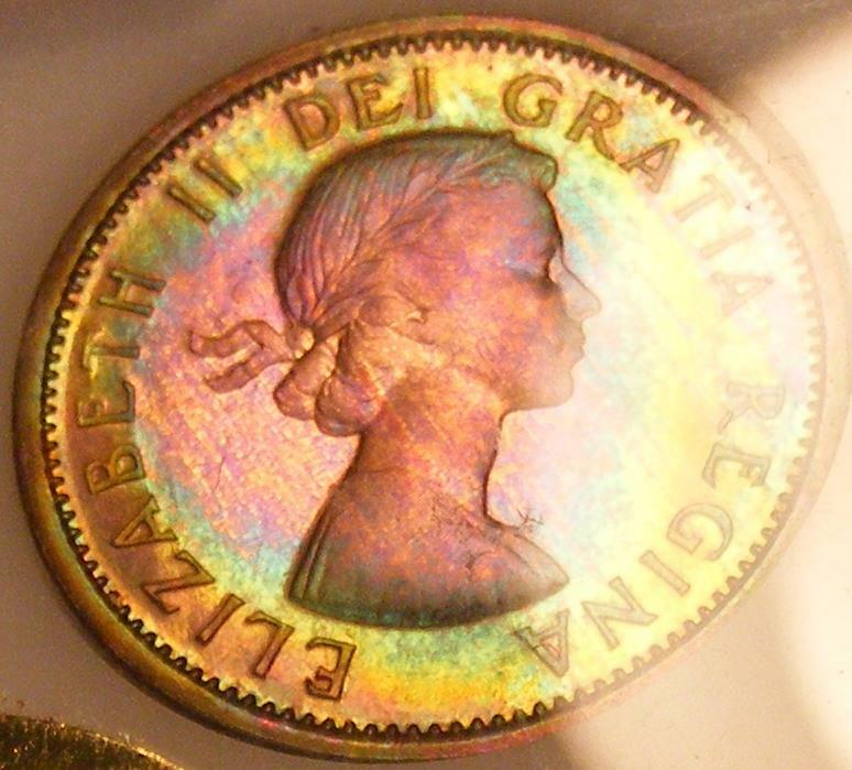 1961 Canada Proof Like Set W/ AWESOME Rainbow Toned Cent !!