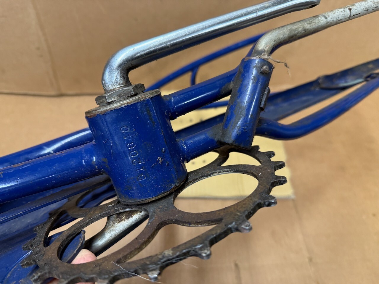 Schwinn Blue Ladies 26" Panther Bicycle Frame Set & Tank 1950