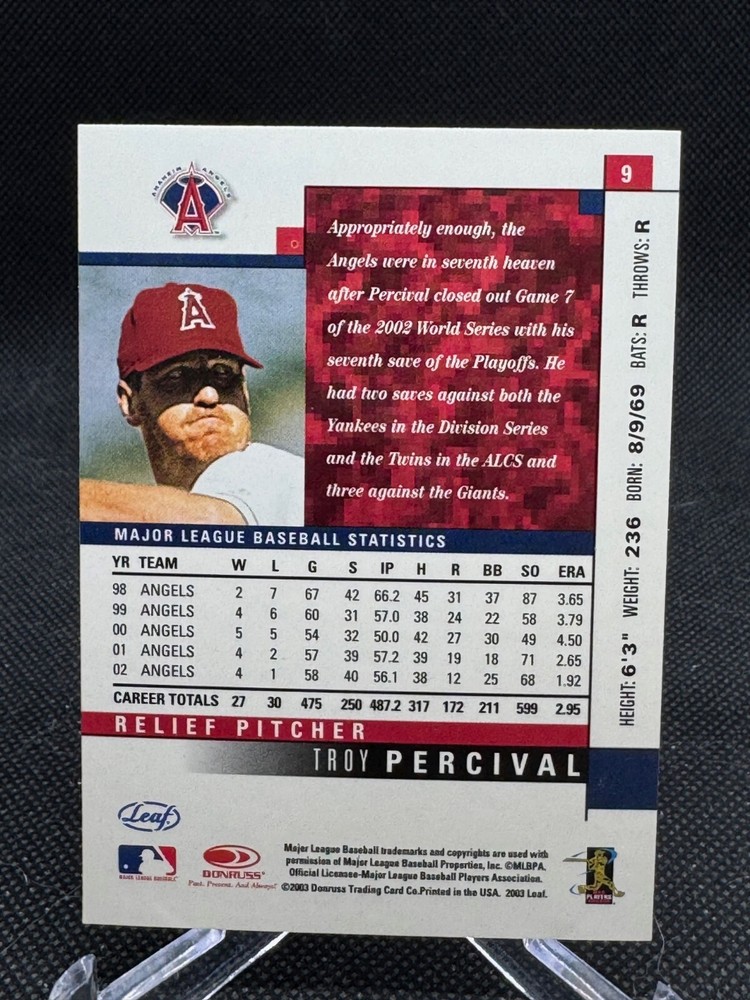 2003 Leaf Baseball Pick Your Own & Complete Your Set