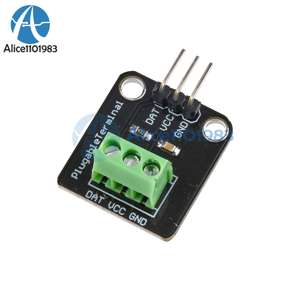 10PCS DS18B20 Temperature Sensor Probe Waterproof Plugable Terminal Adapter