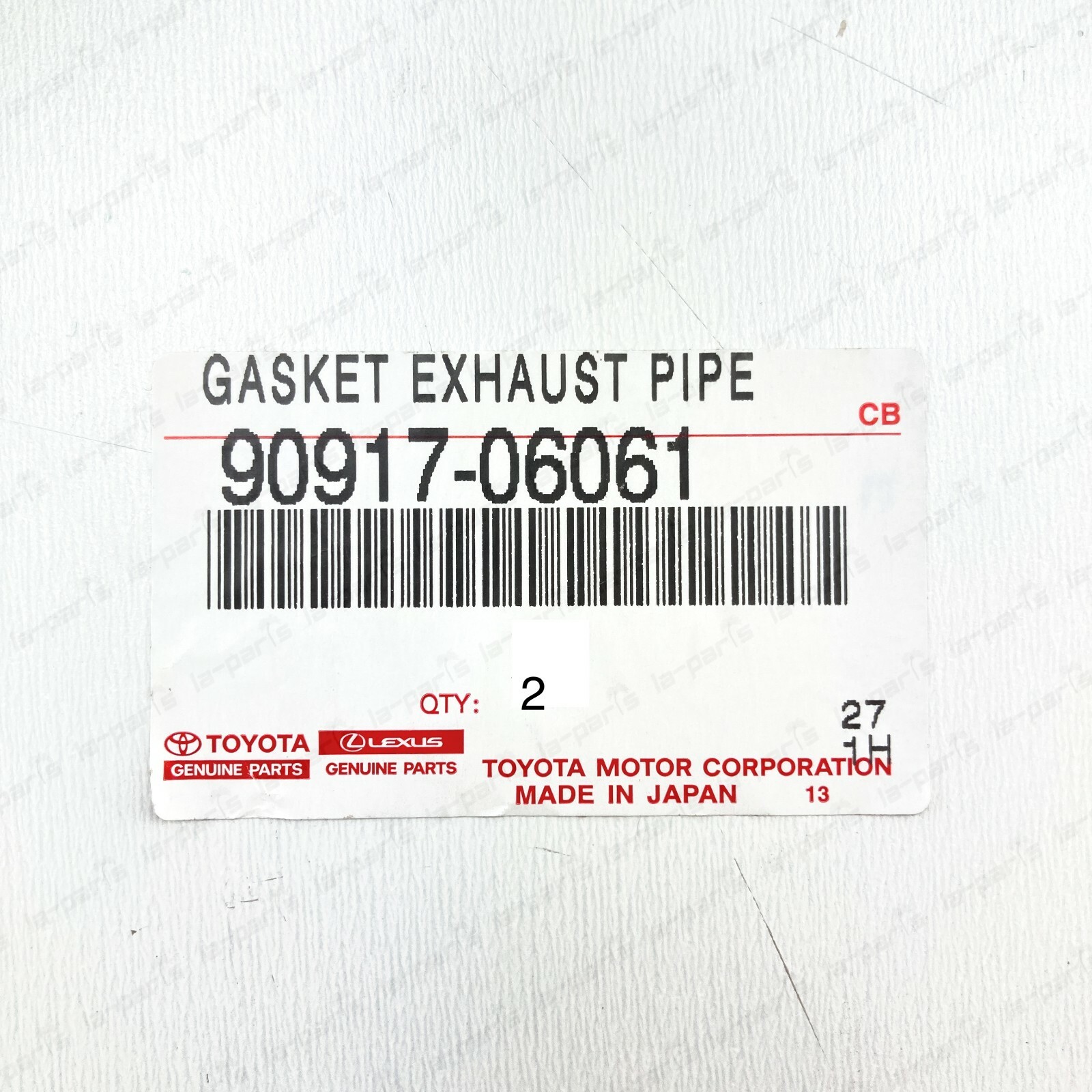 GENUINE TOYOTA 95-04 TACOMA 2.7L EXHAUST FRONT PIPE GASKET 90917-06061 SET OF 2