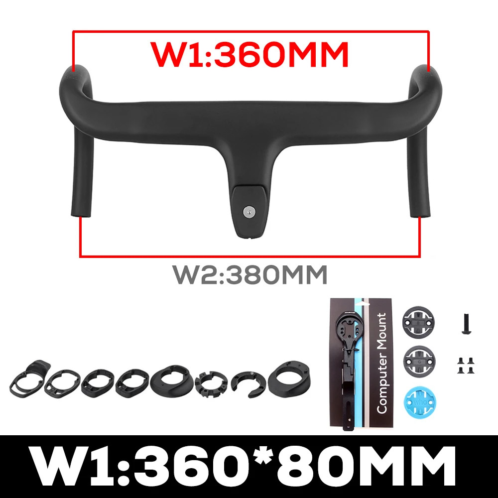Carbon Integrated Handlebar Full Internal Routing Road Bicycle Matt Handlebar
