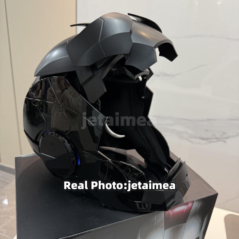 AUTOKING Iron Man All Balck Cool MK5 Mask 1:1 Helmet Wearable Voice-control Auto