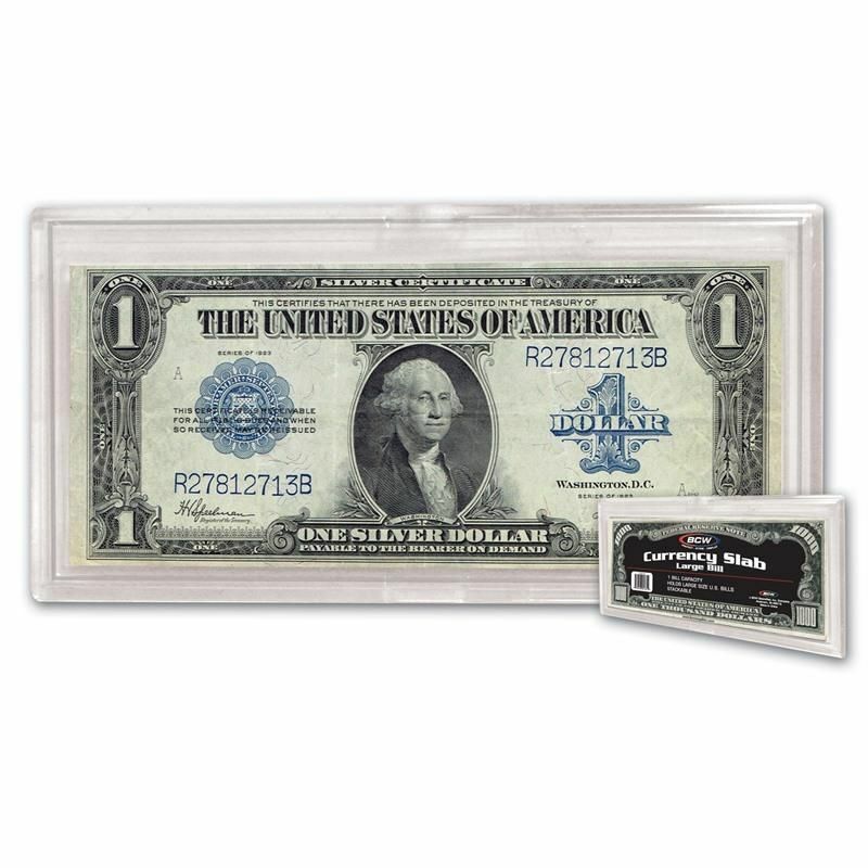 BCW Premium Large Bill Currency Slab Holder For Large Blanket Sized Notes