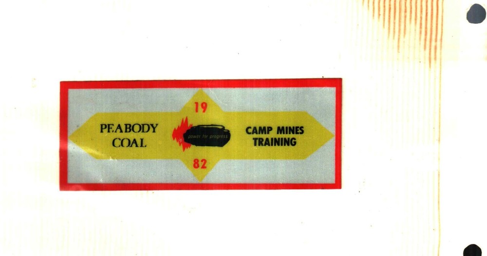 NICE PEABODY  COAL CO COAL MINING STICKER # 603