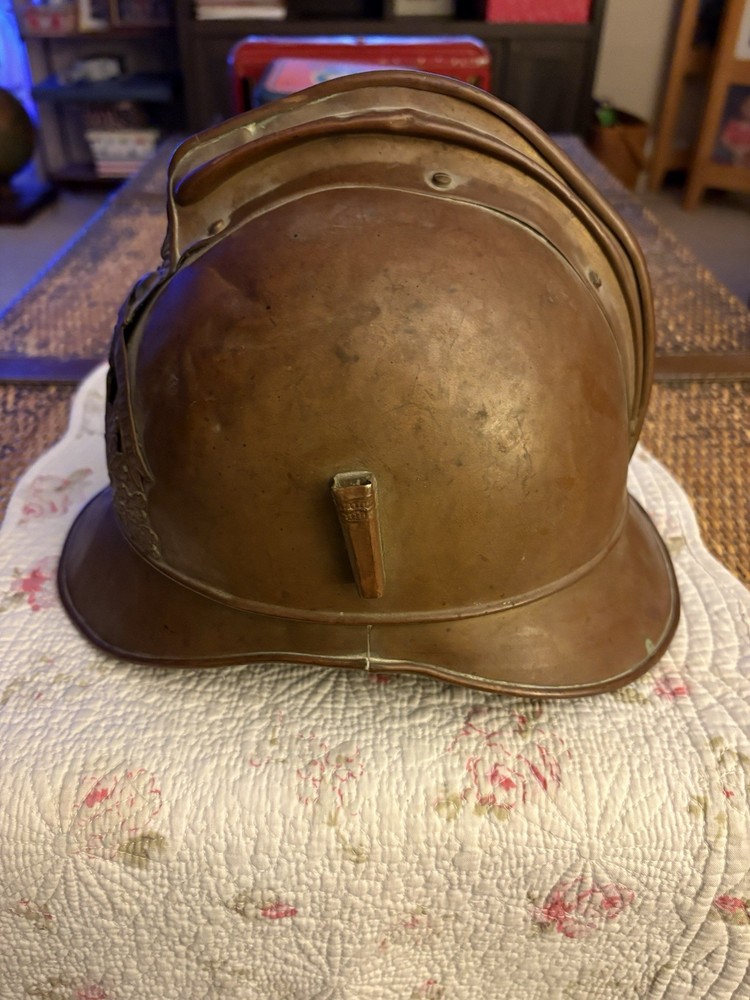French Brass Ca 1860 Fire Fighter Helmet