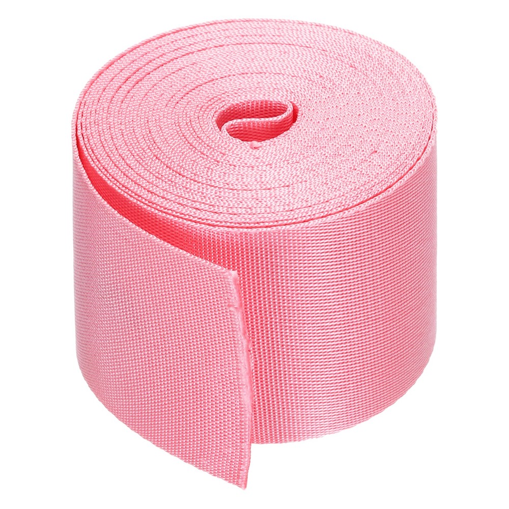 Flat Nylon Webbing Strap 2 Inch 5 Yards Cherry Pink for Backpack