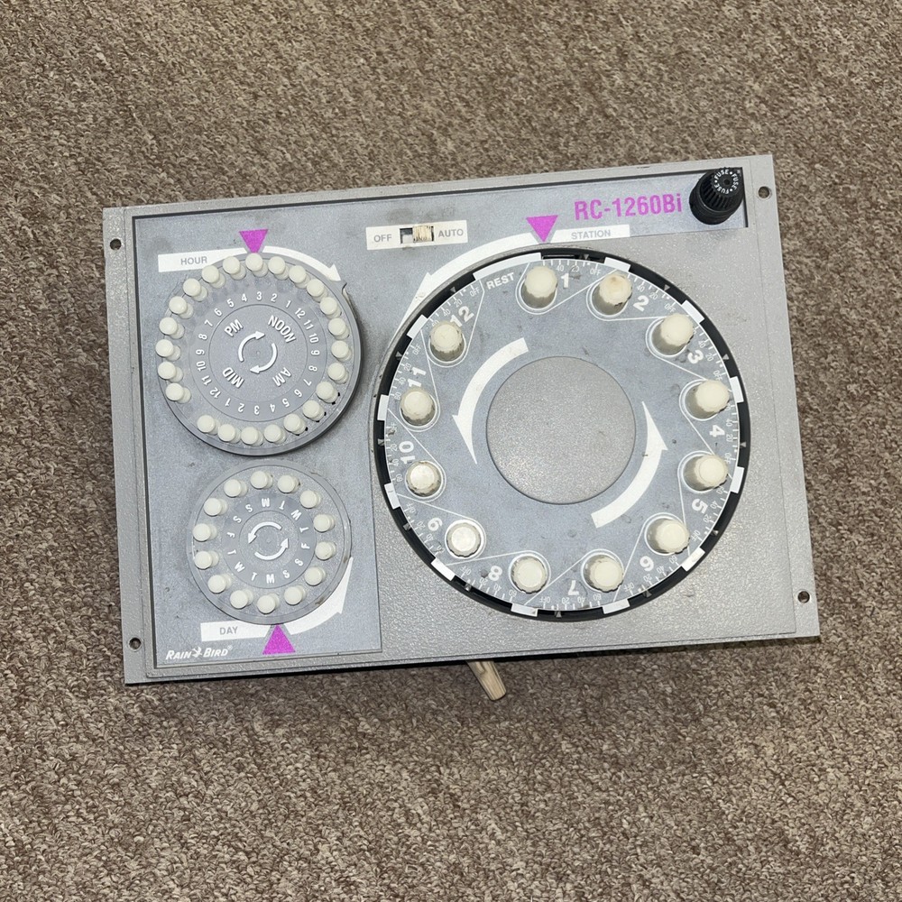 Rain Bird RC-1260Bi Automatic Sprinkler Controller Panel (Tested Working Parts)