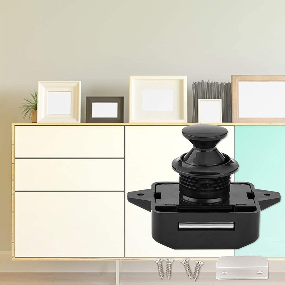 Push Button Catch Lock Latch Knob Drawer Cupboard Cabinet Camper Caravan