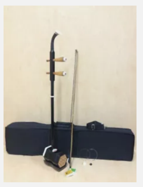 Erhu, Chinese 2-stringed Fiddle, Solid Timber Body,Neck+ Foam Case, Extra String